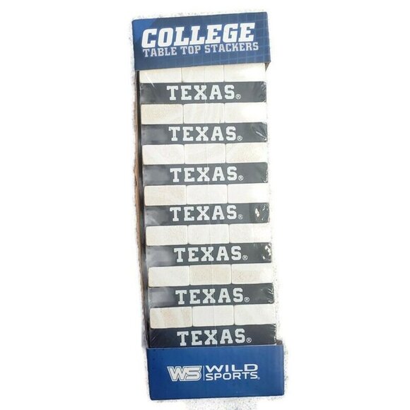 Texas Longhorns College Table Top Stackers Tower Building Game NCAA College - Picture 4 of 5
